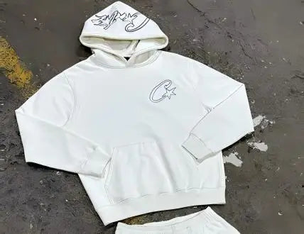 Tracksuit Unisex White Hoodie and pant