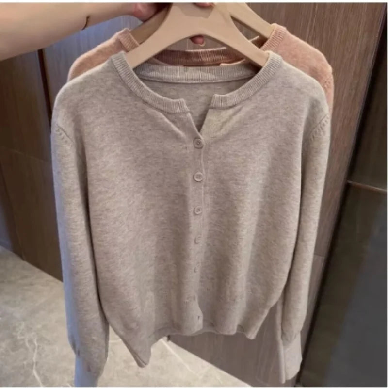 Women's Thin Fleece Knit Cashmere Sweater
