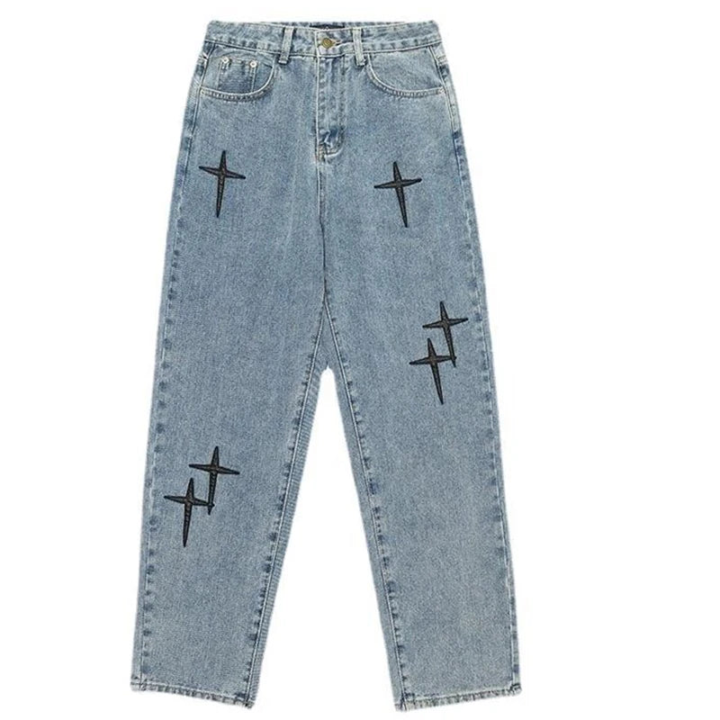 Straight Denim Loose Wide Leg Jeans