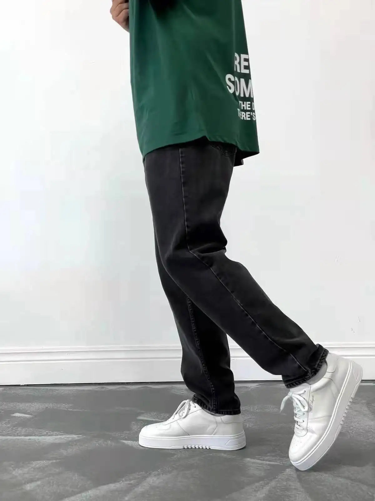 Men Jeans Soft Baggy Denim Trousers