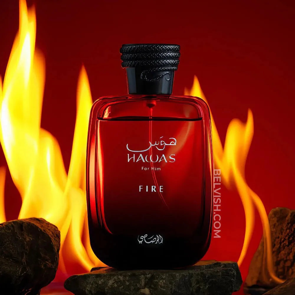 Hawas Fire by Rasasi – Intense & Alluring Spiced Men's Perfume – 100ml