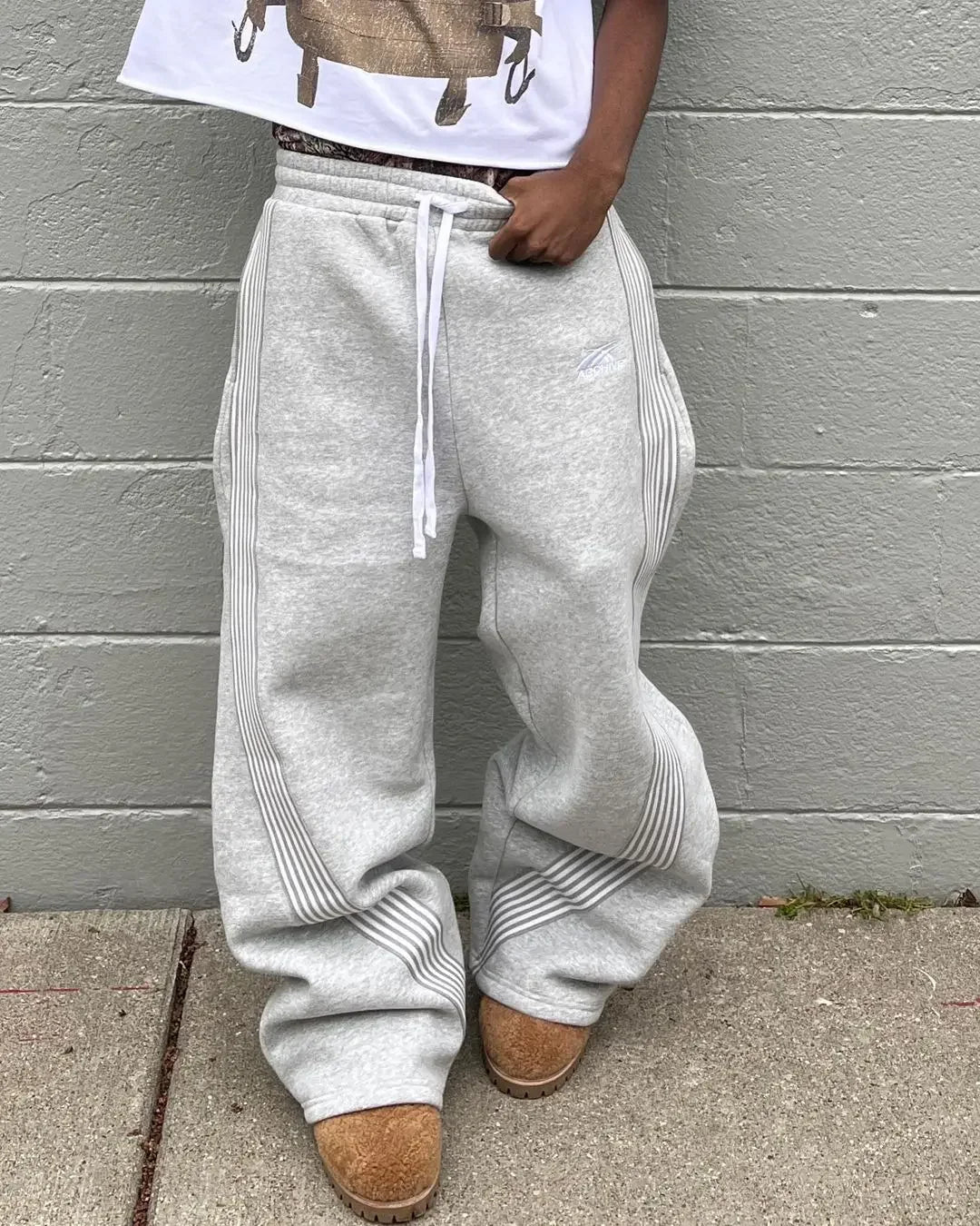 Gray Casual Pants