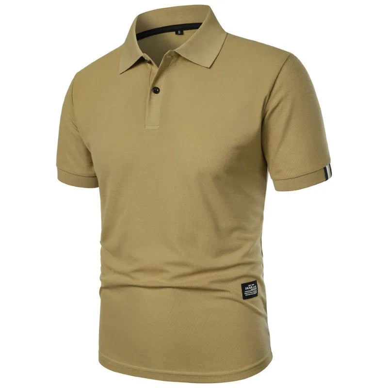 New Solid Color Polo Shirt Men's