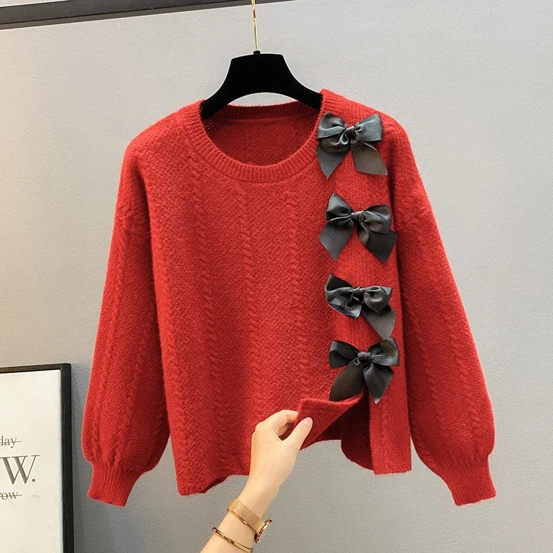 Bow Pullover Sweater for Women