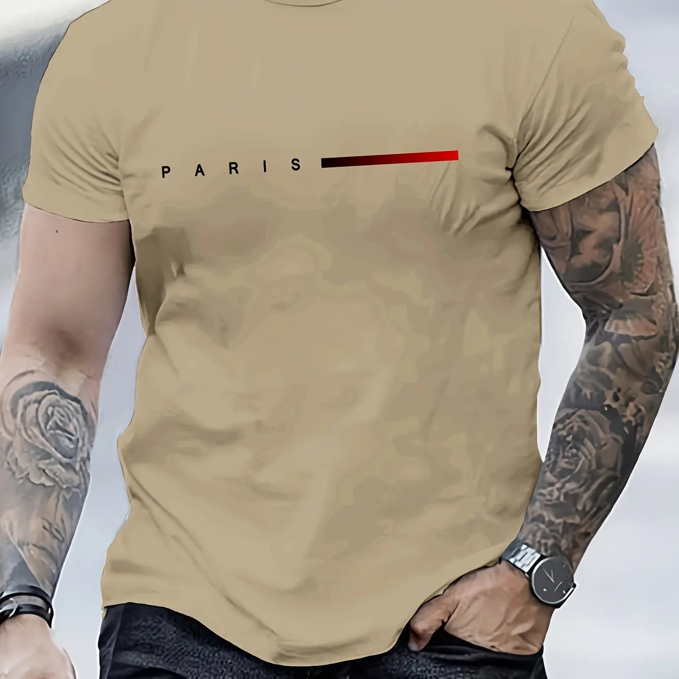 Men's  loose PARIS T Shirt