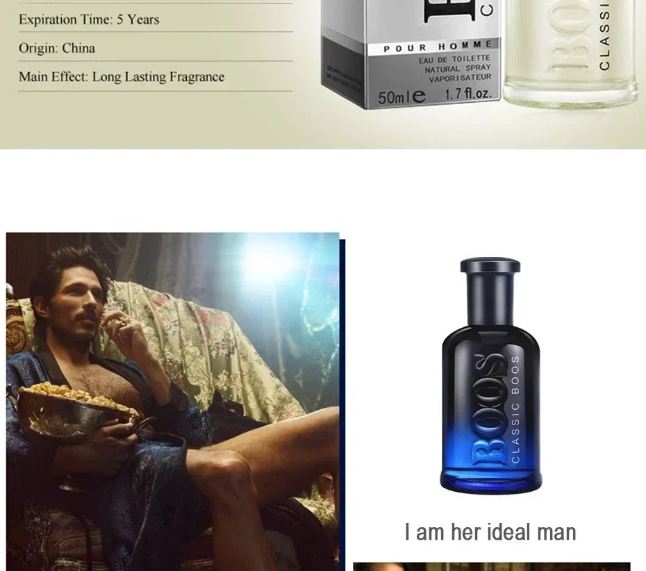 Perfume For Men Self Confidence Cologne Perfume Atomizer Fresh Temptation Gentleman Parfum Male Fragrance Cologne