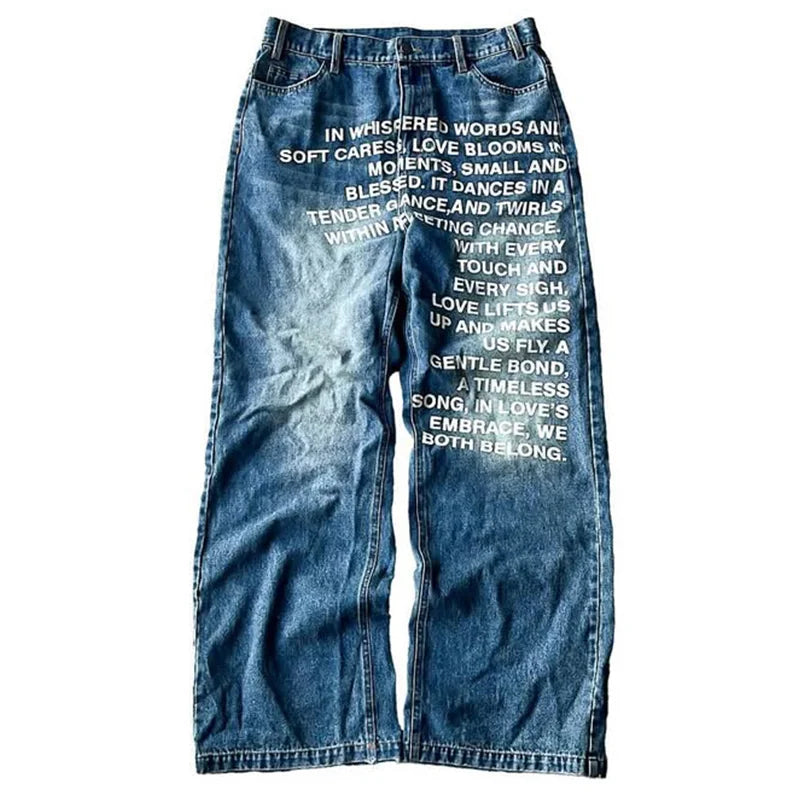 Y2K men Jeans Printed