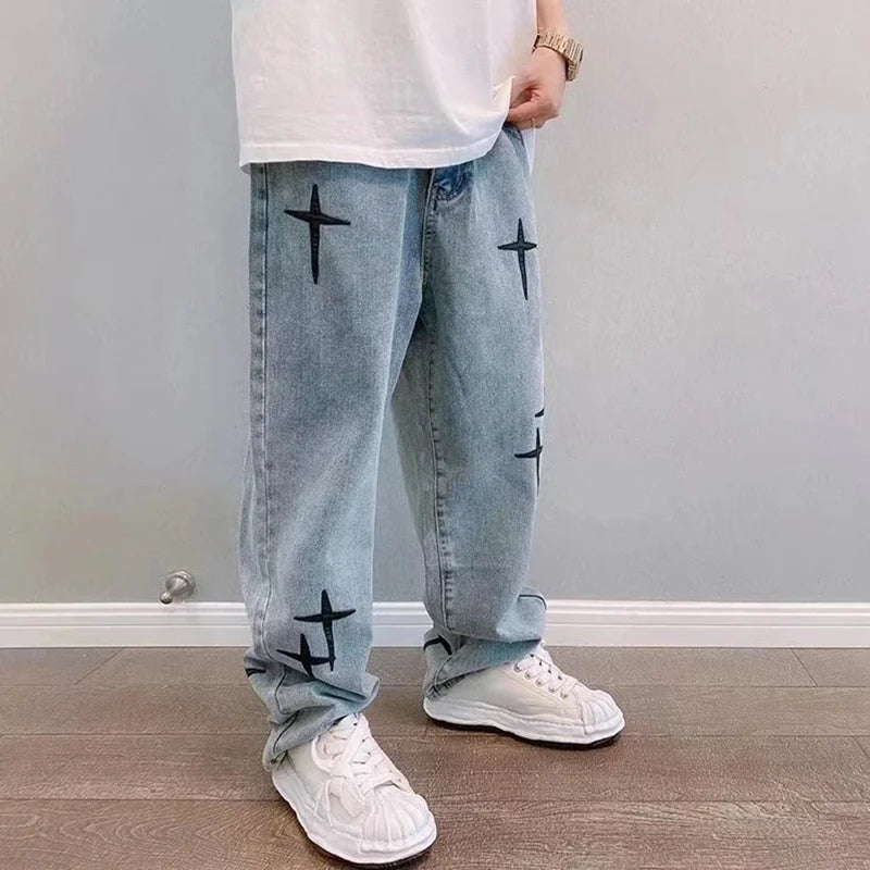 Straight Denim Loose Wide Leg Jeans