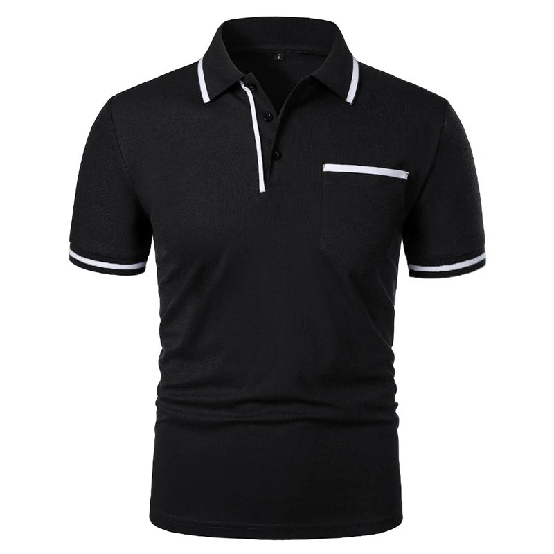 New Men's Polo Shirts Solid Color