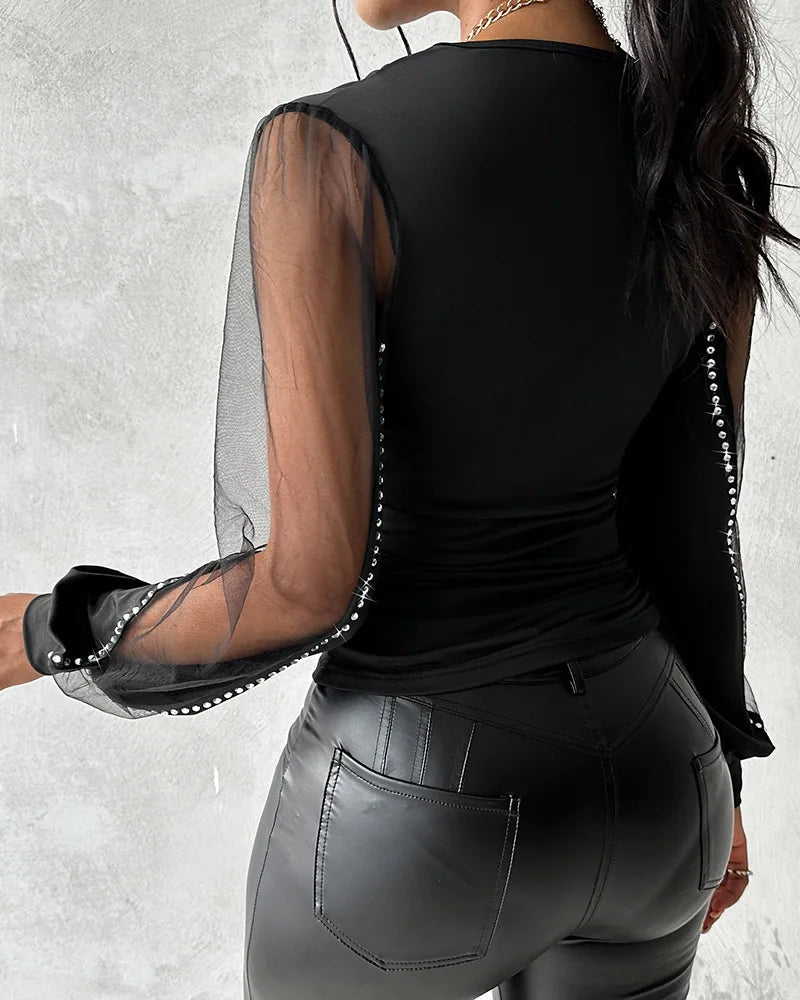 Fashion V Neck Pullover Shirt Women