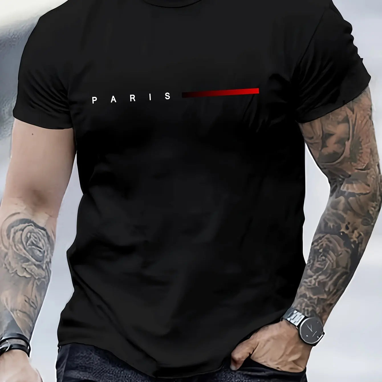 Men's  loose PARIS T Shirt