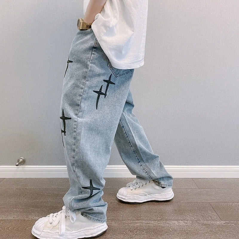 Straight Denim Loose Wide Leg Jeans