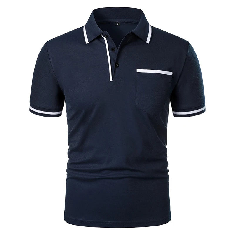 New Men's Polo Shirts Solid Color