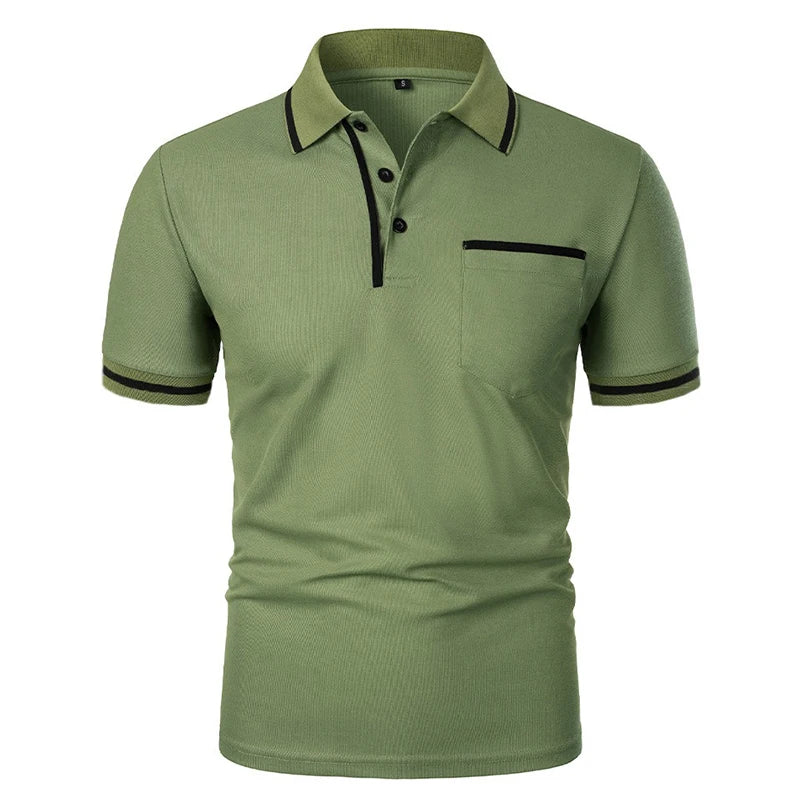 New Men's Polo Shirts Solid Color