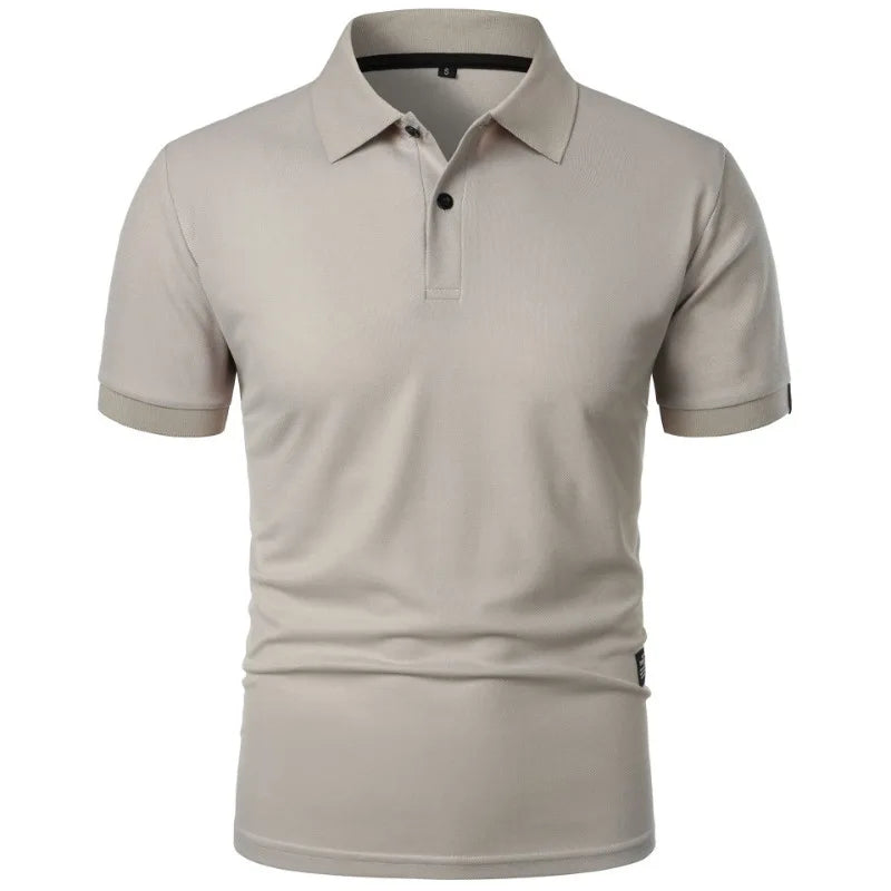 New Solid Color Polo Shirt Men's