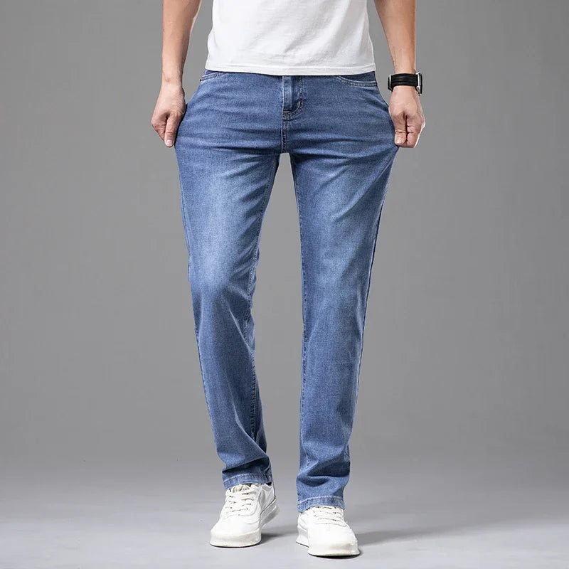 Thin Men's Elastic Jeans