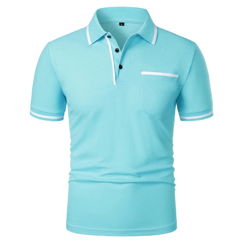 New Men's Polo Shirts Solid Color