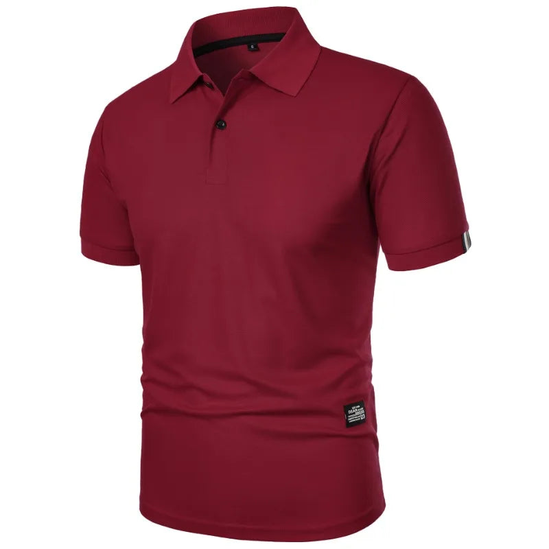 New Solid Color Polo Shirt Men's