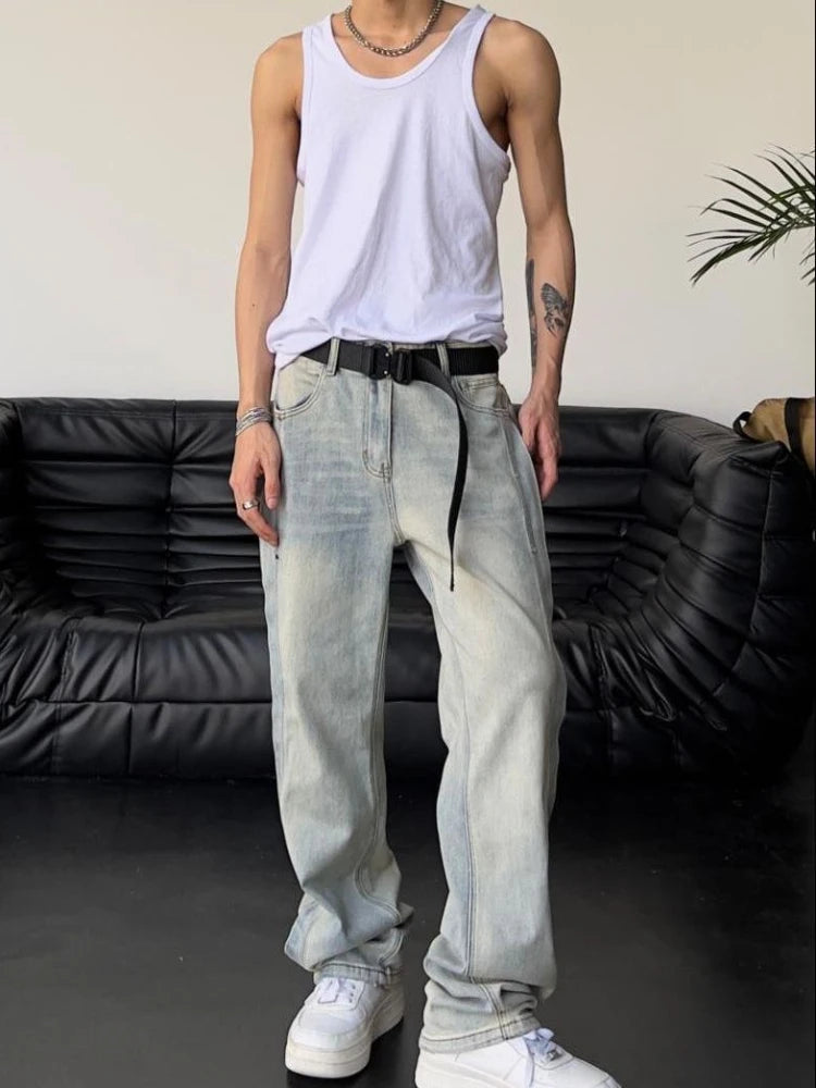 Jeans for Men Loose Light Blue Baggy