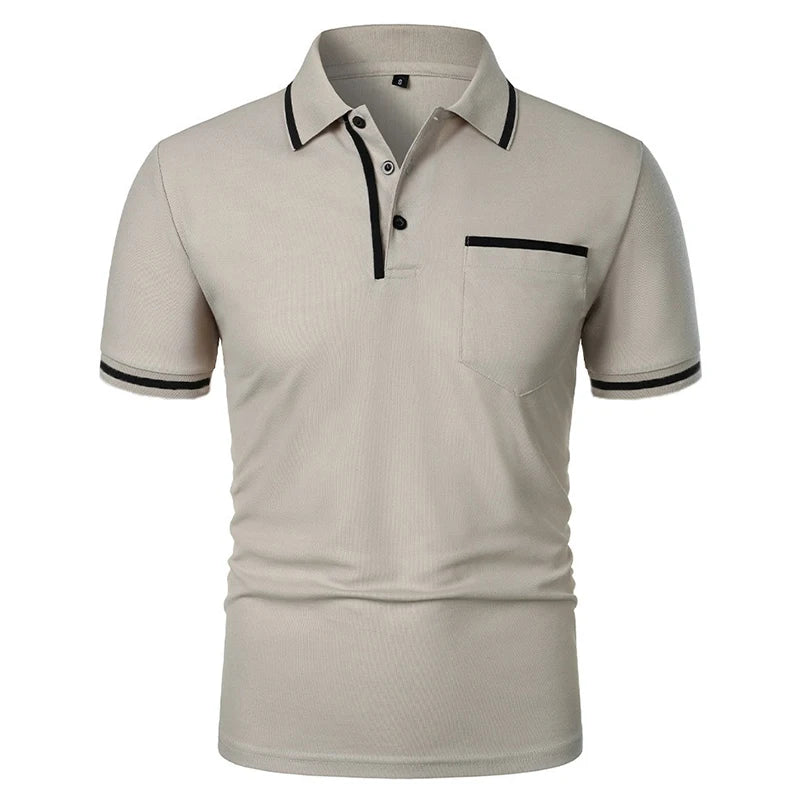 New Men's Polo Shirts Solid Color