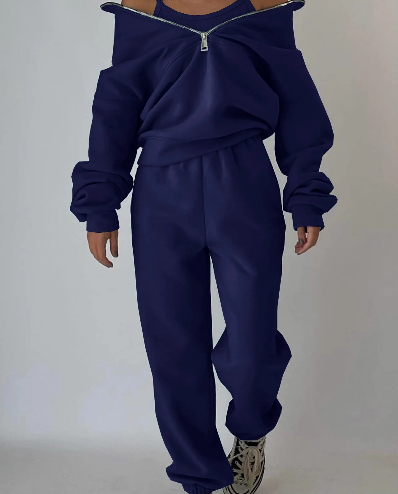 Tracksuit Comfortable Warm Zipper Two-piece Sets