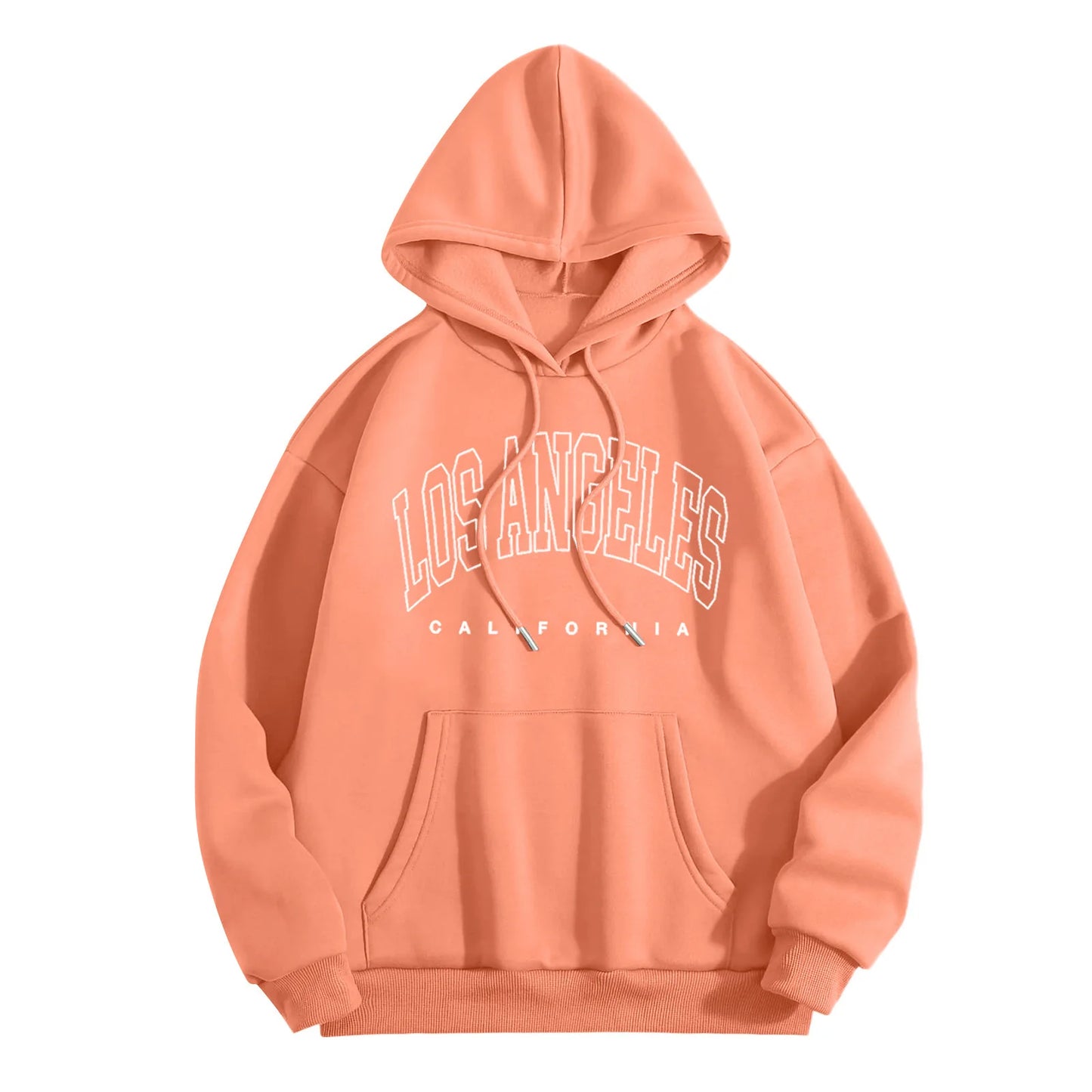 LOS ANGELES Printed Hooded Pullover Long-Sleeve