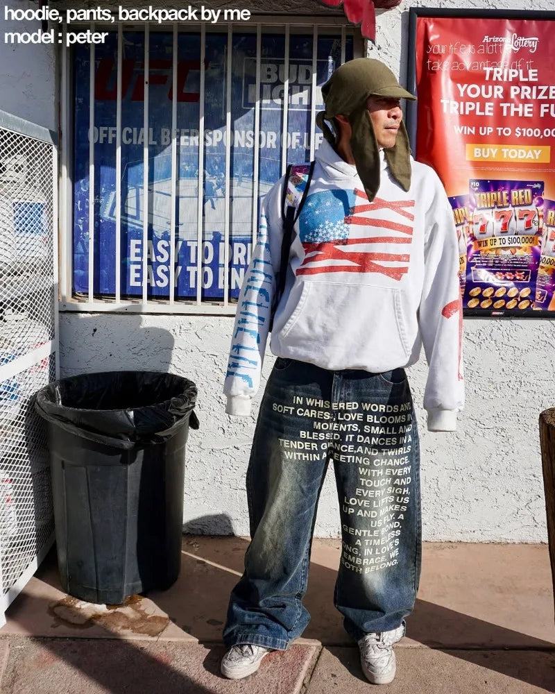 Y2K men Jeans Printed