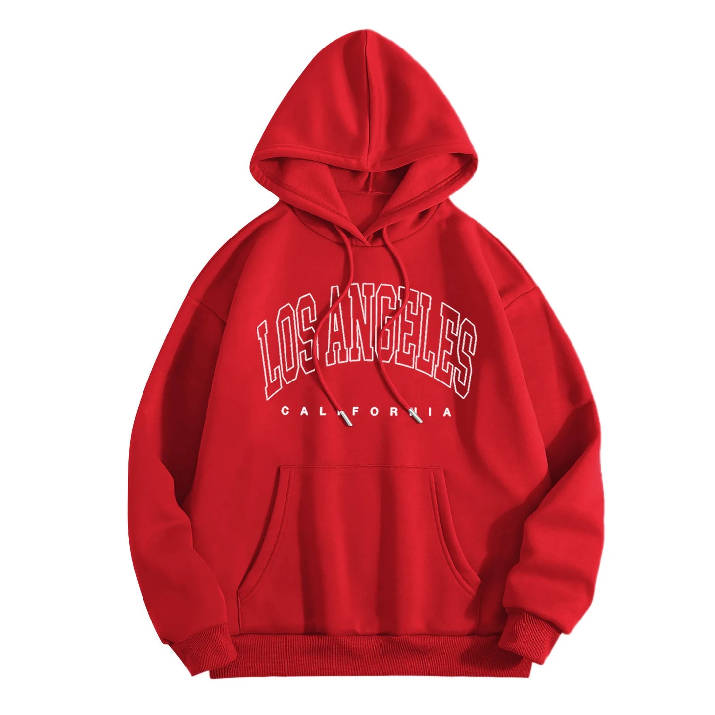 LOS ANGELES Printed Hooded Pullover Long-Sleeve