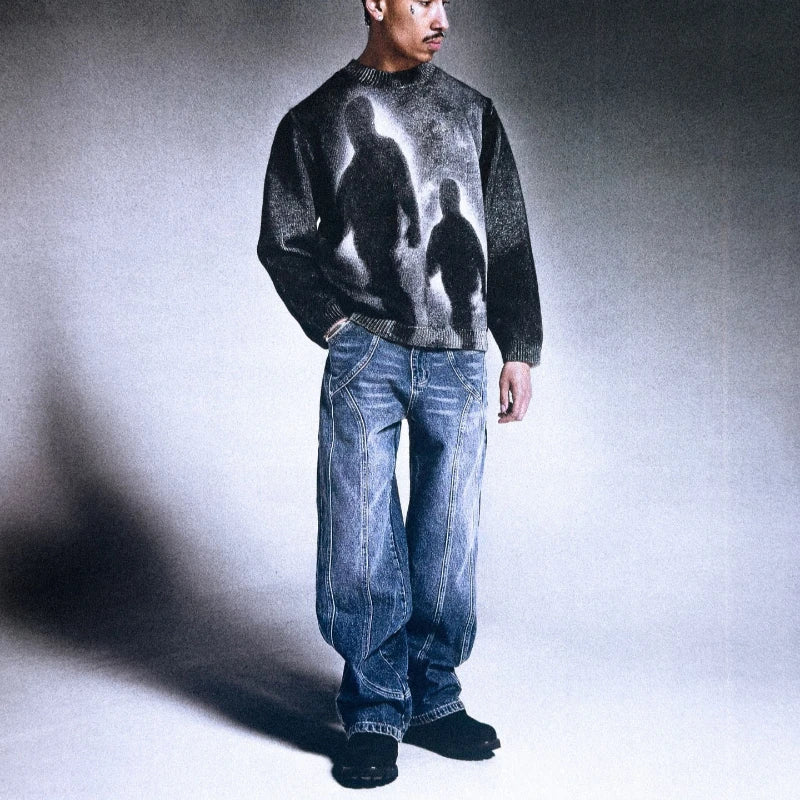 New pullover knit sweater Gothic retro