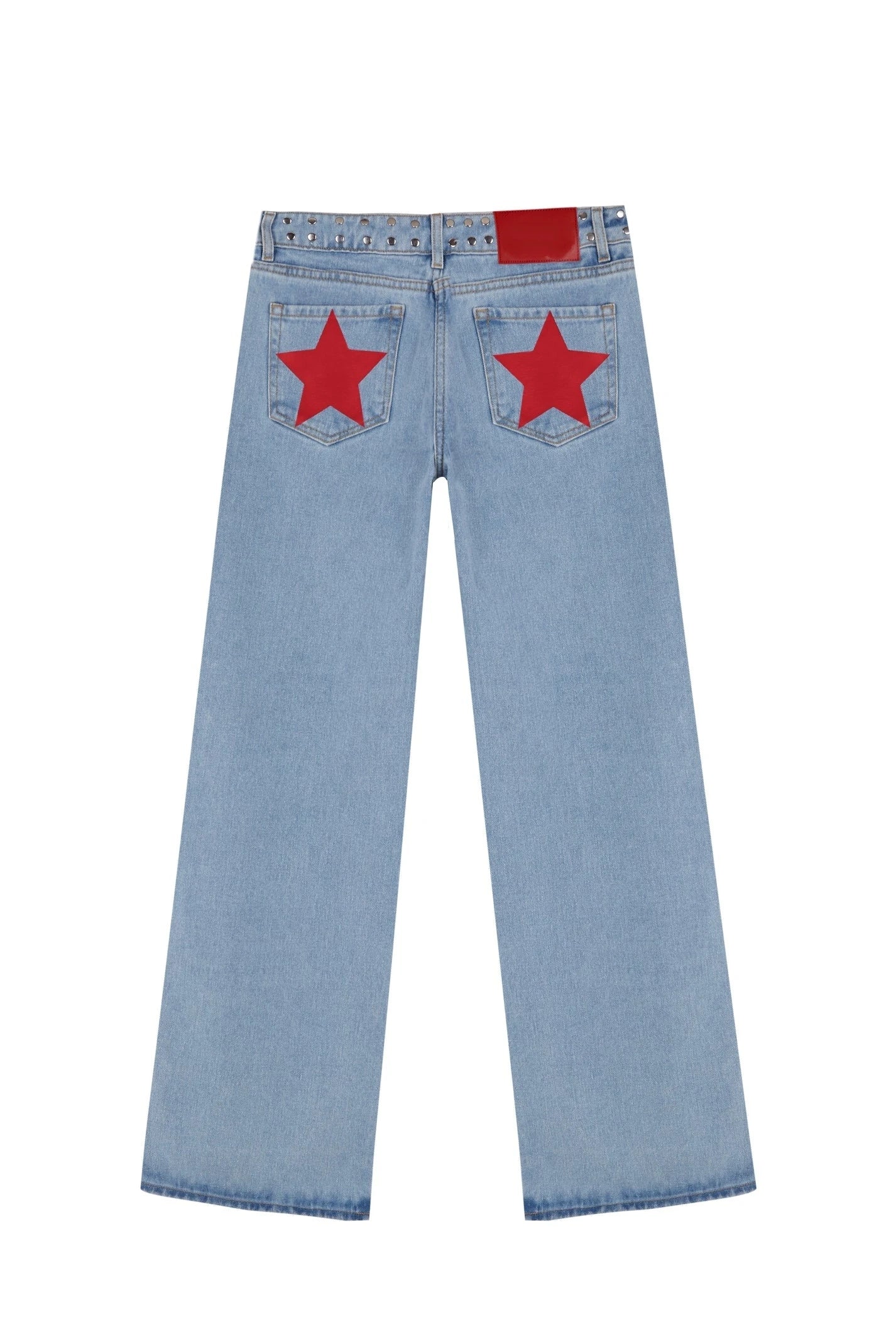 Five-Pointed Star Print Jeans