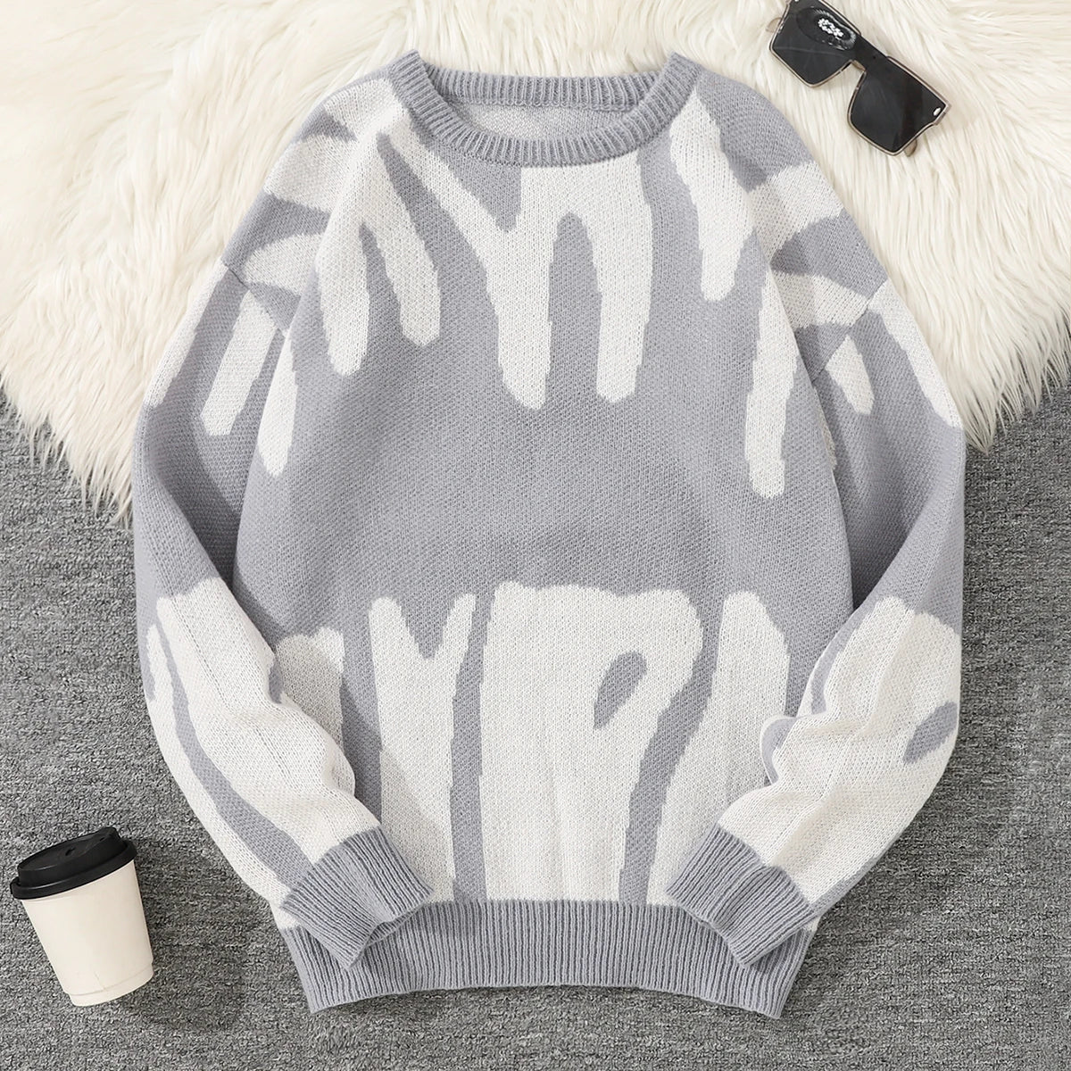 Jacquard Pullover Sweater
