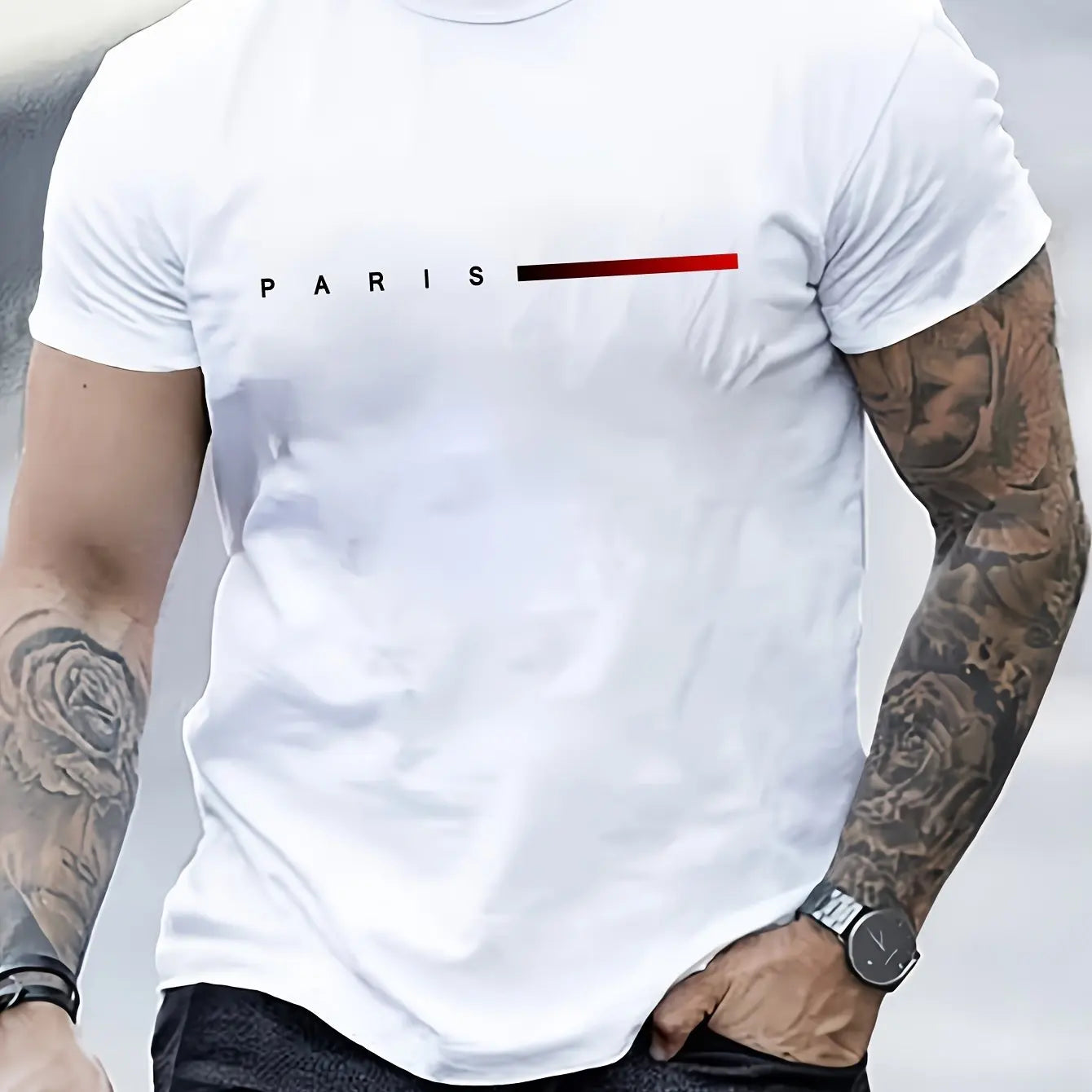 Men's  loose PARIS T Shirt