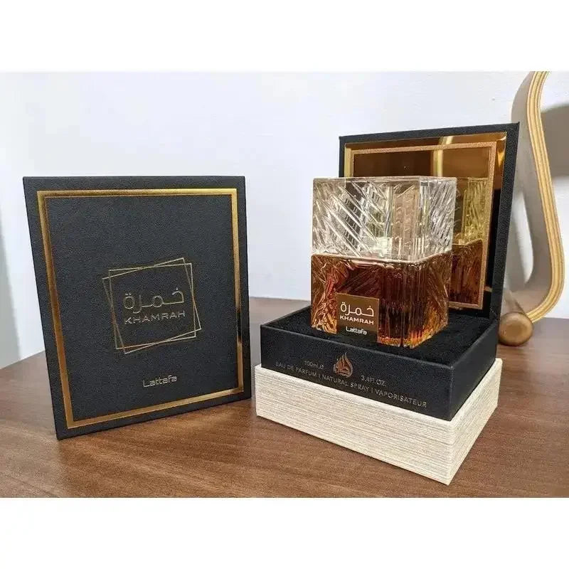 Lattafa Khamrah - Vanilla, Warm Spicy, Amber, Cinnamon - Eau de Parfum Long-Lasting Fragrance for Unisex, 100 ml