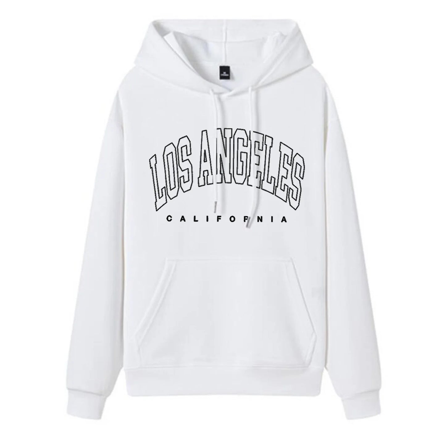LOS ANGELES Printed Hooded Pullover Long-Sleeve
