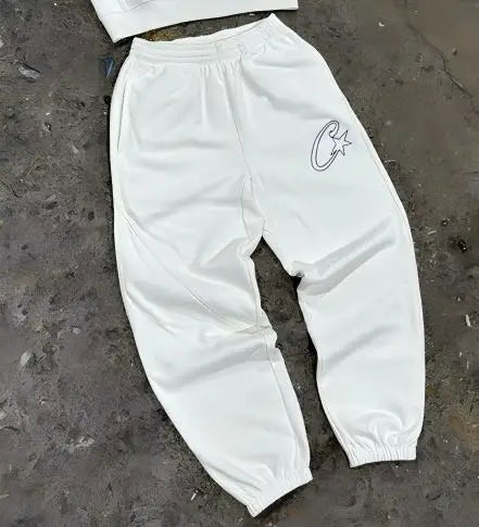 Tracksuit Unisex White Hoodie and pant