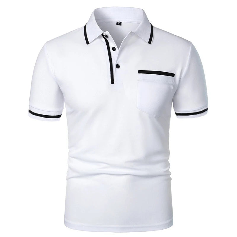 New Men's Polo Shirts Solid Color
