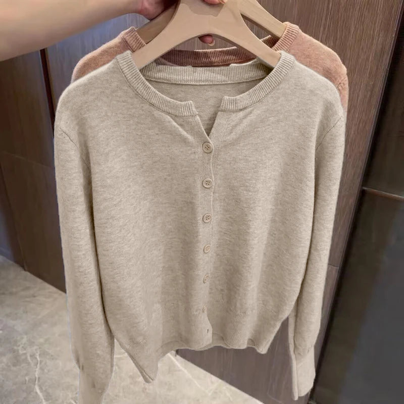Women's Thin Fleece Knit Cashmere Sweater