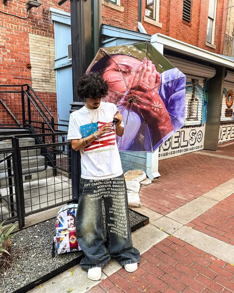 Y2K men Jeans Printed