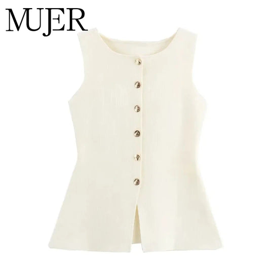 Women's Tailored Vest Elegant Coat