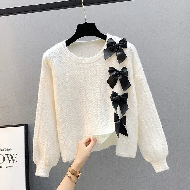 Bow Pullover Sweater for Women