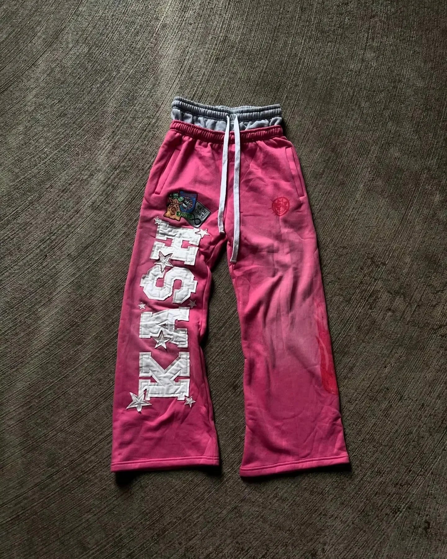 Patch Retro Y2K Pants Baggy Sweatpants
