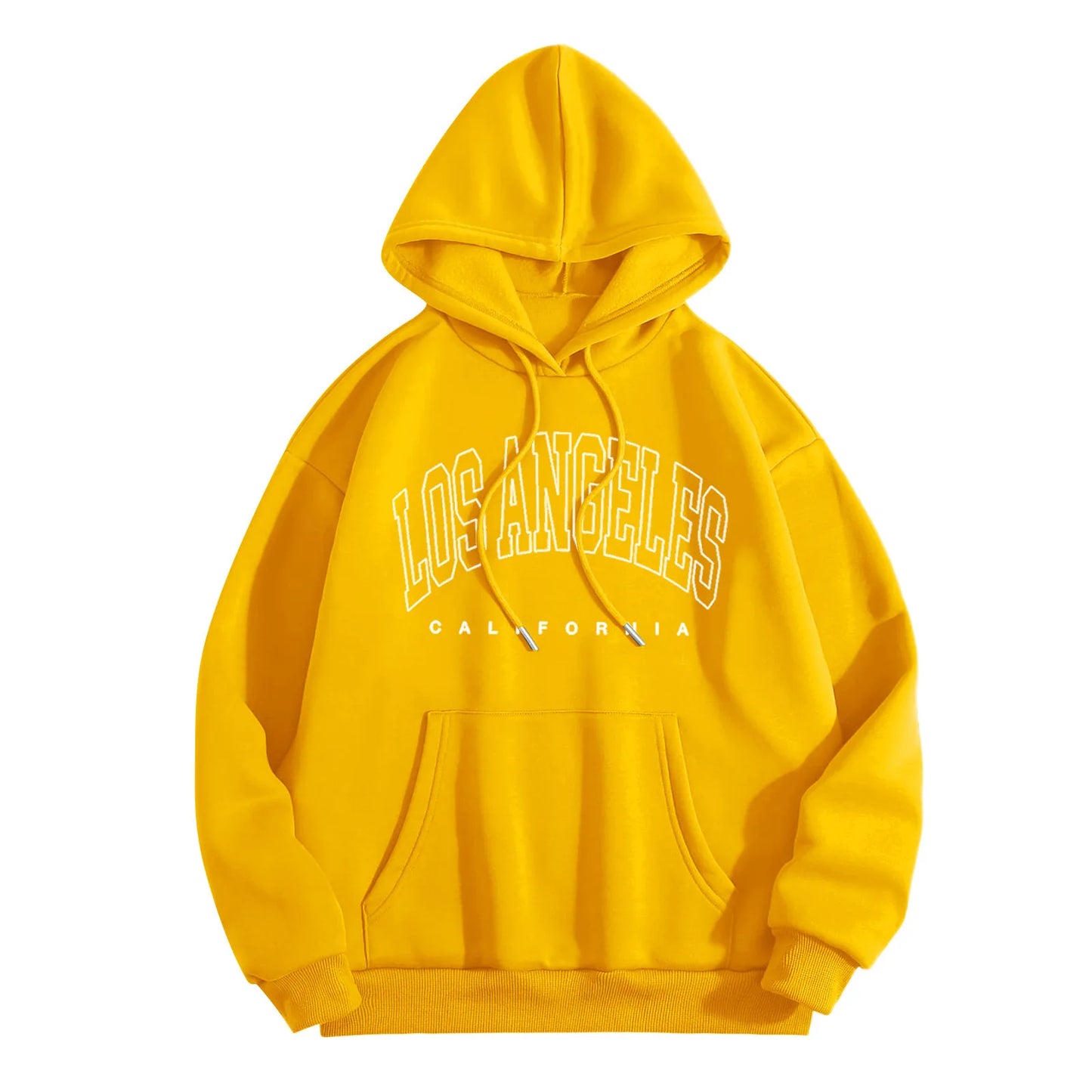 LOS ANGELES Printed Hooded Pullover Long-Sleeve