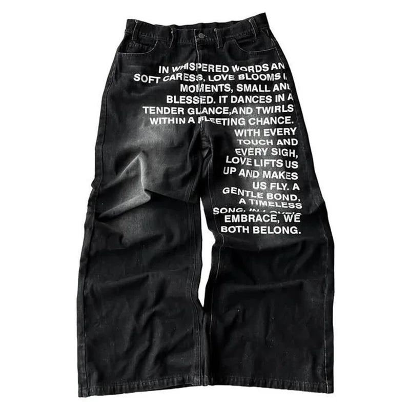 Y2K men Jeans Printed