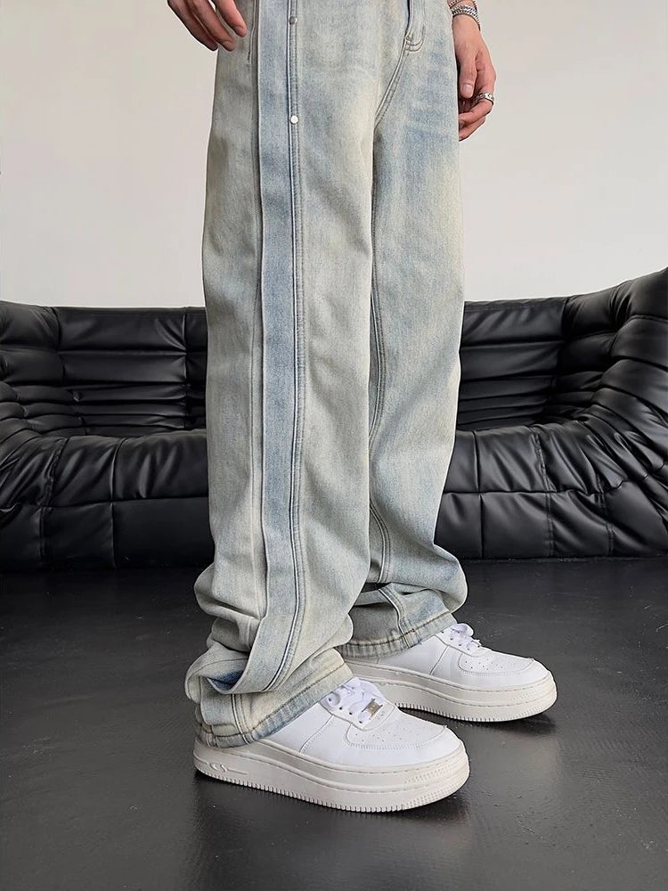 Jeans for Men Loose Light Blue Baggy