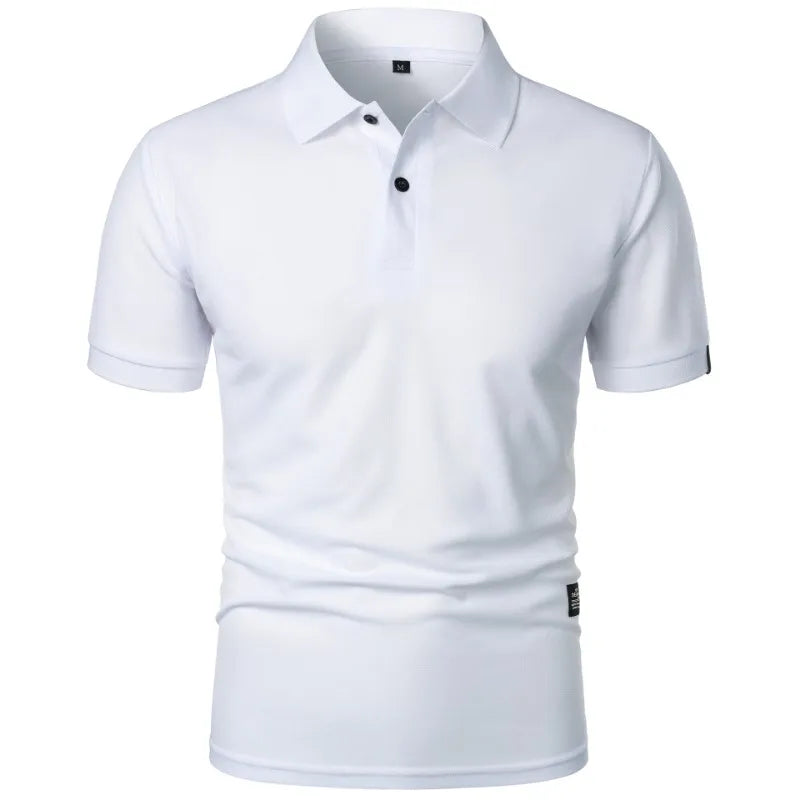 New Solid Color Polo Shirt Men's