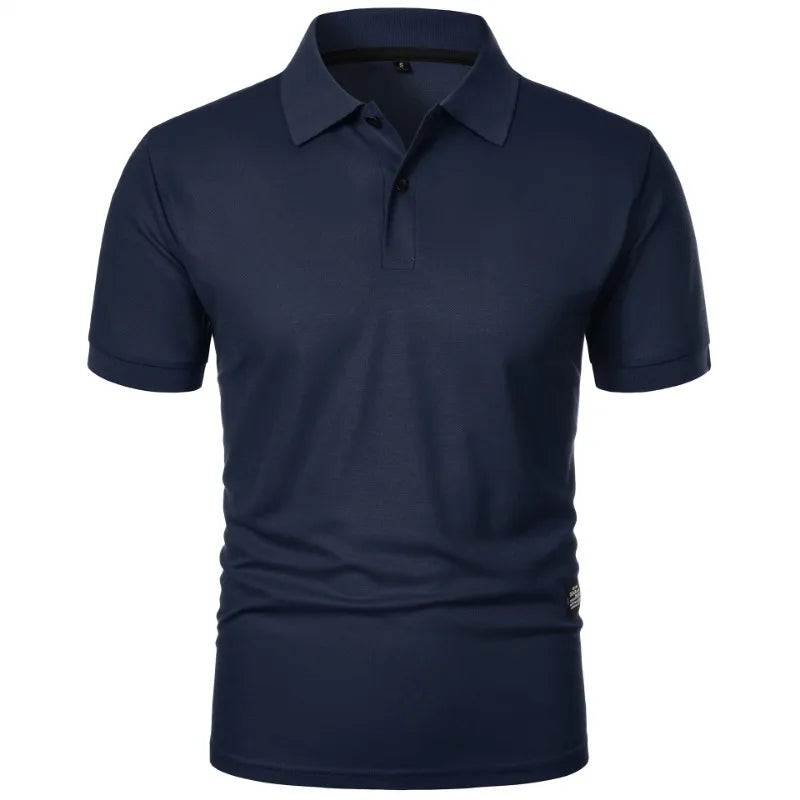 New Solid Color Polo Shirt Men's