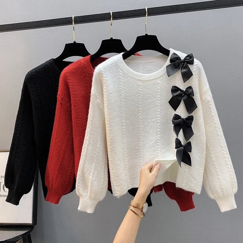 Bow Pullover Sweater for Women