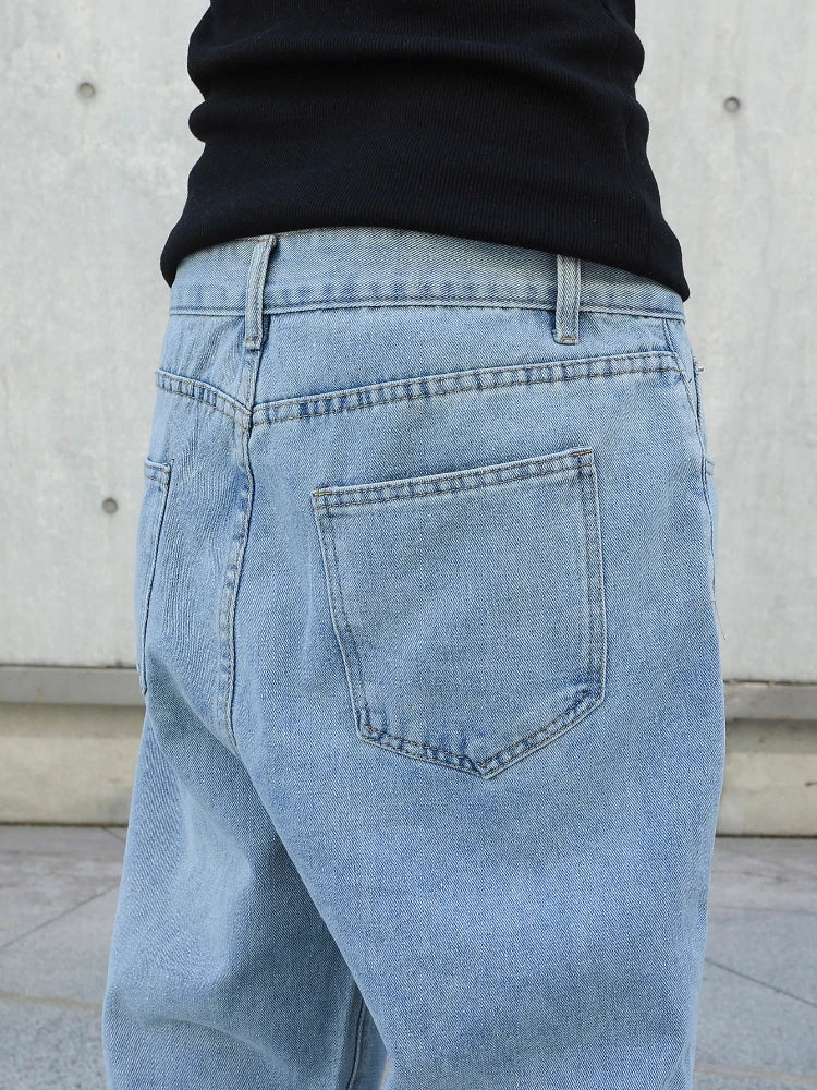 Men Baggy Jeans Oversize Straight Trousers
