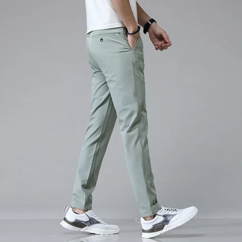 Men's Slim Straight Trousers