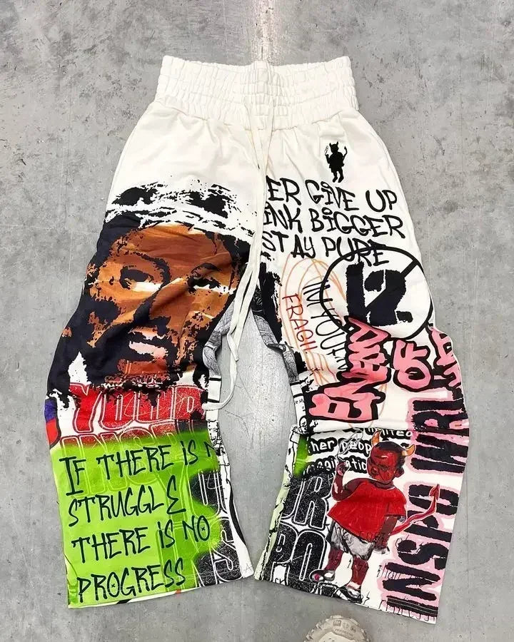 Patch Retro Y2K Pants Baggy Sweatpants